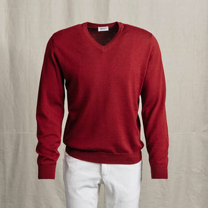 V-Pullover Red