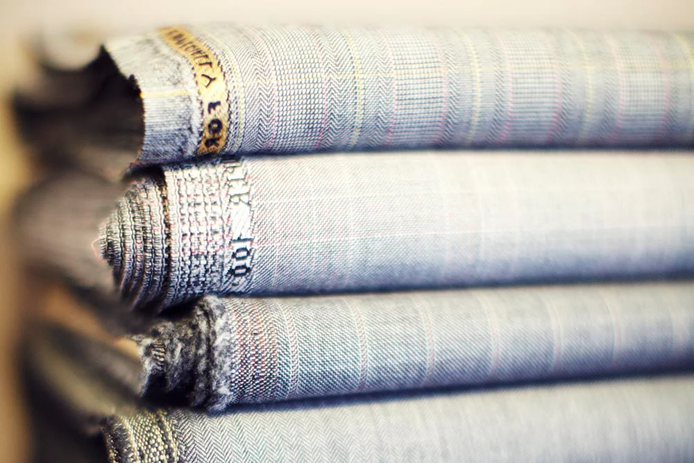 Stoffe aufeinander gestapelt