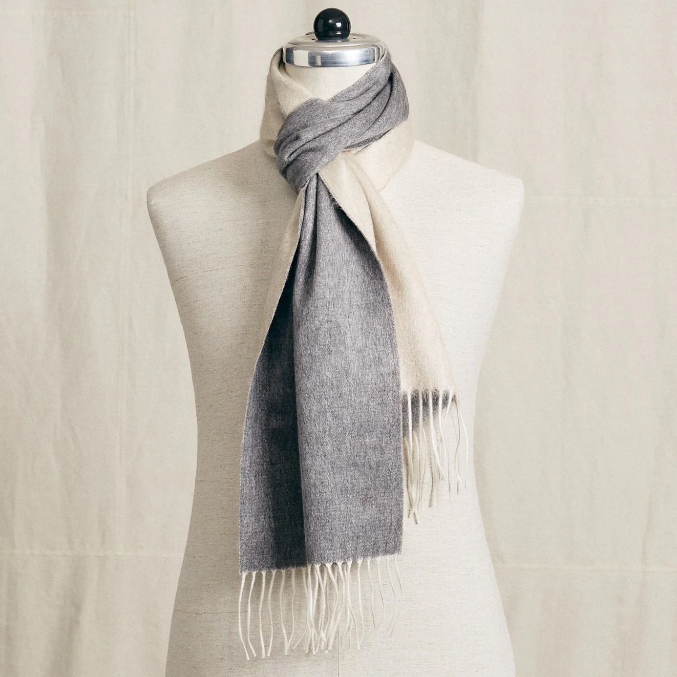 Schal Offwhite & Lightgrey