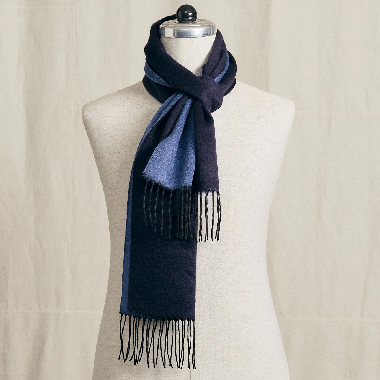 Schal Navy & Lightblue