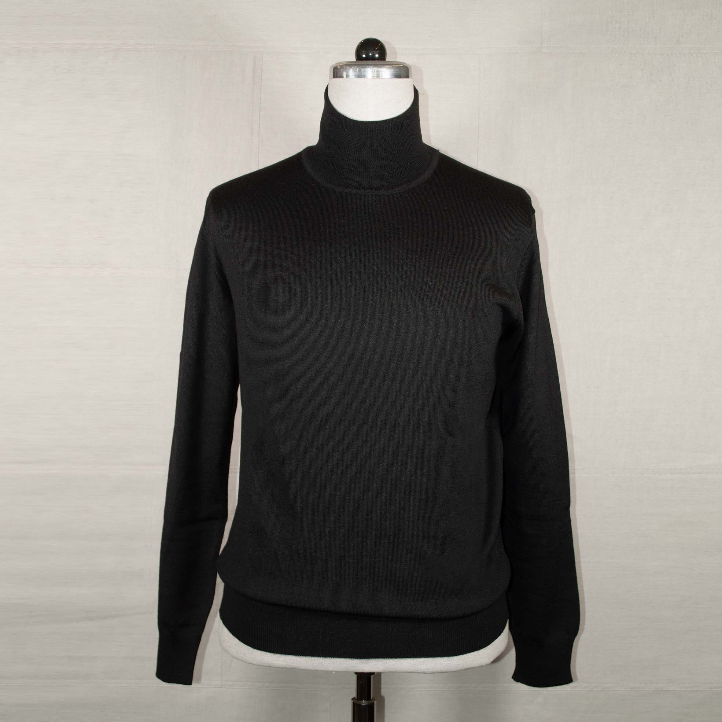 Rollkragen-Pullover Black